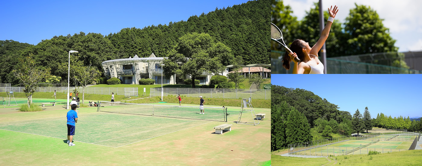 TENNIS　全16面のオムコートさわやかな高原でテニスを満喫